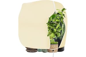 Sosayet Winterschutz für Pflanzen, 180x120cm 70g/m² Winterschutz für Kübelpflanzen mit Reißverschluss Zugband, Reißfest Wiederverwendbar Frostschutz Pflanzenschutz Winte für Olivenbaum Palmen