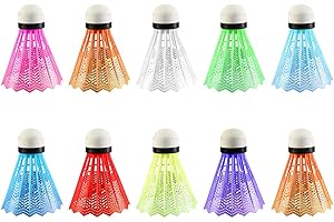 CHROMACRAFT 10 Pièces De Badminton Coloré, Accessoires D'Entraînement De Badminton, Badminton en Plastique, Articles De Sport, Badminton Durable