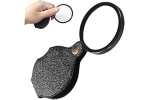 SUNERLORY 20-fache Taschenlupe, drehbare, Faltbare HD-Mini-Taschenlupe zum Lesen von Studenten(Schwarz)