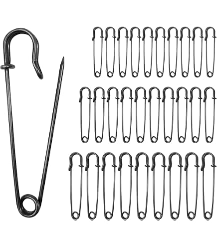 30 spille di sicurezza grandi da 8,5 cm, in metallo ad alte prestazioni, spille da balia, extra grandi, per lavori di bricolage, coperte, vestiti, gioielli, oggetti d'attività, 85 mm, argento