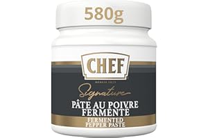 CHEF Pâte au Poivre Fermenté - Idéal pour Assaisonnement, Condiment, Sauce, Marinade de Viande ou Poisson, Emulsion - Gain de temps - Aide Culinaire, Fonds, Fumet - Pot de 580g