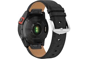 XIIORE Skórzany pasek Fenix 8, 47 mm, pasek 22 mm do Fenix 7, Fenix 7 Solar, Fenix 7 Sapphire Solar, Fenix 7 Pro, Fenix 6 /pro/Sapphire, Fenix 5/plus, Forerunner 935/945/955, Approach S60, Quatix 5/6/7