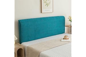 Hearda Solid Color Jacquard Elastic Bed Headboard Cover, All-inclusive Dustproof Protector Cover, Soft Universal Headboard Slipcover Washable Bed Head Cover For Bedroom Decor (Teal,150cm)