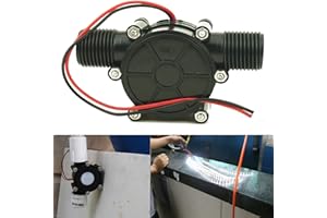 AUXPhome Turbina de agua CC, 5 V, 12 V, 80 V CC, 10 W, generador de agua portátil, herramienta eléctrica de carga, generador de energía hidroeléctrica para luz LED de bricolaje