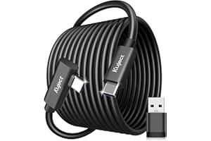 Kuject Link Cable 20FT Compatible for Quest 3S/3, Quest 2/Pro, Pico 4, VR Headset Accessories Cable for Rift S/Steam VR Games, USB 3.0 Type C to C High Speed Data Transfer Charging Cord for Gaming PC