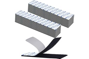 Rusoz Taśma na rzep, samoprzylepna, bardzo mocna, dwustronne, wielokrotnego użytku, 20 par, prostokątne, zapięcie na rzepy, samoprzylepna, 2 cm x 10 cm, czarna