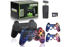 FAFAAWFF Retro Game Stick: revisita Juegos clásicos con 9 emuladores Integrados, más de 20 000 Juegos, Salida HDMI 4K y Controlador inalámbrico de 2,4 GHz para Plug and Play TV