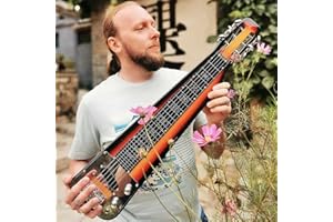 Batking Lap Steel Guitar, Electric Slide Guitars 6 String Slotted Headstock Guiter (Sunbrust)