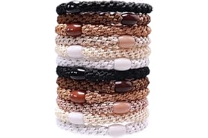 UOOUOO 12PCS Hair Ties for Women Girls, Elastics Hair Bands Ponytail Holders for Thick Hair, No Damage No Crease Hair Elastics