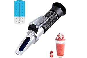 XinJiaYi Refraktometer Zucker 0~32%,Tragbares Brix-Refraktometer Zuckergehaltstest, hochgenaues Brix-Messgerät mit ATC für Fruchtgetränke und Säfte