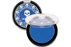 UCANBE Pittura Viso Blu Fondotinta, Face Paint Sicuro e Non Tossico, Body Painting per Halloween, Carnevale, Teatro, Film, Cosplay, Giocando Clowns Zombies Vampires Skeletons