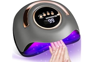 MOYKSRR 180W UV Lampe für Gelnägel, Nageltrockner Lampe UV LED Lampe Infrarot Sensor mit 4 Timer, UV Lampe Nägel Professionelle, Abnehmbarer Bodenplatte, für Nageltrockner für Alle Nagellacke