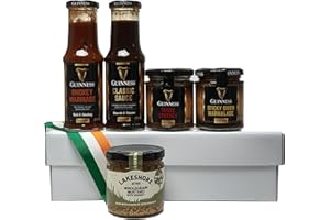 MCLAUGHLIN'S IRISH SHOP Irisches Gourmet Präsentbox mit Guinness Sauce, Marinade und Chutneys