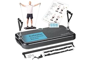 ‎SKANDIKA Skandika Kraftstation Smart Training Station | Fitnessgerät für zuhause, 50 kg Seilzug, Multifunktion Home-Gym Equipment, Ganzkörpertraining, Calisthenics | Fitnessstation, Trainingsgerät, Fitness