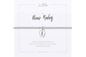 Lu Bella Mummy to Be Silver Baby Bracelet - Pregnancy Gifts - Expectant Mum Present - Adjustable Silver Jewellery with Charm and Gift Bag from (New Baby)