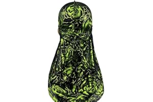 DaMohony Silky Durags with Long Tail for Men Women Waves, Satin Doo Rag, Satin Silky Durag Headscarf Soft Cap for Hair Waves