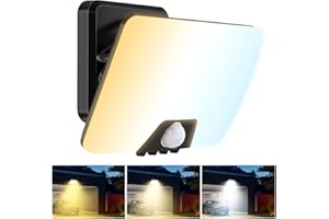 vighep Security Lights Outdoor Motion Sensor, 24W Pir Lights Mains Powered 3000K-6500K Warm Neutral Cool White, LED Spotlight with 3 Light Modes, IP65 Waterproof Floodlight for Garage Garden Yard