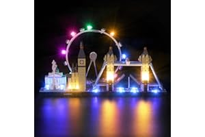 cooldac LED Licht Kit Kompatibel mit lego 21034 Architecture London Skyline Collection, LED Beleuchtungsset Kompatibel mit lego 21034 Architecture London Skyline Modell(nur Lichter, keine Modelle)