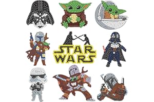 BELUGSIN 9-częściowy zestaw malarski diamentowych 5D dla dzieci diamentowe dotz malowanie cyframi diamentowymi naklejki, zestaw mozaikowy dla dzieci