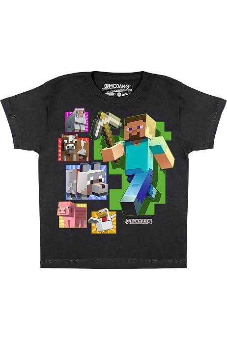 Boys Minecraft Box Figure T-Shirt 