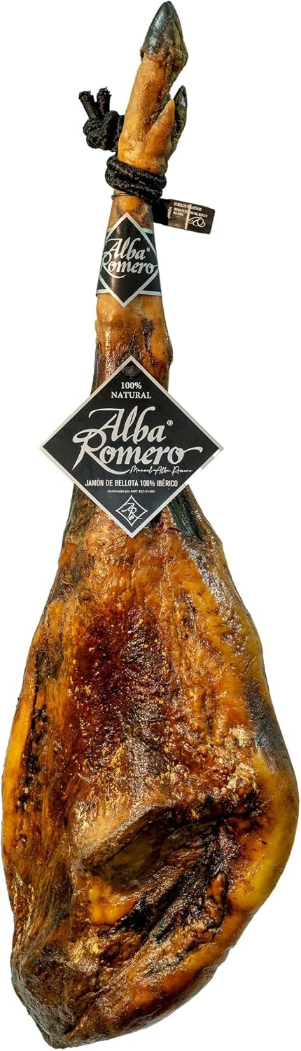 Jamón 100% Ibérico de Bellota ALBA ROMERO | Peso aproximado de 7.5 KG | Pieza entera