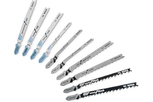 Bosch Professional Zestaw 10 brzeszczotów Basic (metal i drewno, akcesoria do wyrzynarki z uchwytem T)