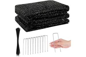 CAKKVDE 2.1m x 20m Heavy Duty Garden Netting, 1.5cm Hole Mesh Bird Netting with 50 Cable Ties & 10 Ground Pegs, Anti Bird Deer Cat Net for Protecting Fruit Trees, Vegetables, Plants, Lawn Edges and Pond
