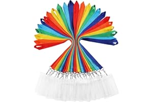 WEZEBEL 24 Pack Lanyard with ID Card Holder, Durable Rainbow Neck Lanyards Straps with Clear Waterproof Holders in Bulk, Rainbow