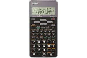 Sharp EL-531-TH-GY - Calcolatrice scientifica per la scuola, con ingresso (D.A.L), funzionamento a batteria, Grigio