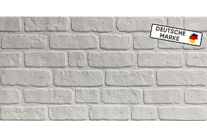 ‎AS COUNTRY STONE Wandpaneele Steinoptik - 3D Effekt - Wandverkleidung Steinoptik für Küche, Wohnzimmer, Innen- und Außenbereich - Steinoptik Styropor - 3D Wandpaneele - Akustikpaneele I ST White |