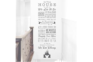 WALL DESIGNER Children Playroom Bedroom Disney Inspired Wall Sticker - We Do Disney - Tinkerbell, Toy Story, Little Mermaid, Jungle Book ... [Large] [Dark Grey]