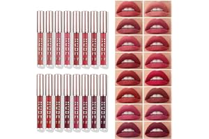 LANGMANNI Matte Liquid Lipstick Makeup Set Velvety Long Lasting Waterproof High Pigmented Velvet Lipgloss Kit Beauty Cosmetics Makeup Gift Set (16PCS)