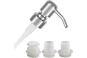 ‎ALTGLAS ALTGLAS Seifenspender Pumpkopf 'Zagreb' - Edelstahl Aufsatz mit Set aus 3 Dichtungsringen für 18-23mm Flaschen - Upcycling Pump Spender aus Flaschen Bauen, z.B. Hendrick's, Monkey (Silber Chrom)