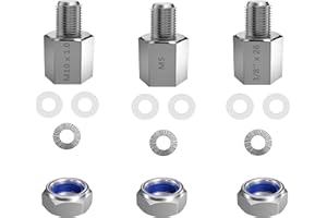 NICEDACK Adaptateur d'essieu de vélo pour essieu Plein M10 x 1,0, axe Plein 3/8" x 26, Blocage Rapide M5, Adaptateur Universel pour remorque de vélo