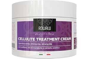 ROWALU®️ | Crema Cellulite 250 ML | Crema Rassodante Gambe, Pancia, Fianchi e Glutei | Crema Drenante Gambe Forte, contrasta la Cellulite e la Ritenzione Idrica | Made in Italy