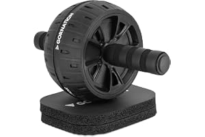 GORNATION Ab Wheel för Effektiv Core- och Magmuskelträning, Stabil och Hållbar Design med Bekväma Knäskydd, Lämplig för Alla Fitnessnivåer