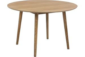 AC Design Furniture Pernille Round Dining Table for 4 People in Oak, Wooden Table in Scandinavian Style, Kitchen Table Dining Room Furniture, Ø: 120 x H: 75 cm