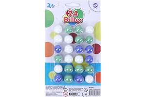 FLYPOP'S - Billes - Jeu de Récréation - 033026 - Multicolore - Verre - Jeu d'Adresse - Jouet Enfant - 1,6 cm x 1,6 cm - À Partir de 3 Ans