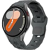 Rongep Sportif Football Pattern Loop 20mm Kordon Samsung ile Uyumlu Galaxy Watch 7/6/5/4 Serisi i&ccedil;in Galaxy Watch 7 Kordon (4