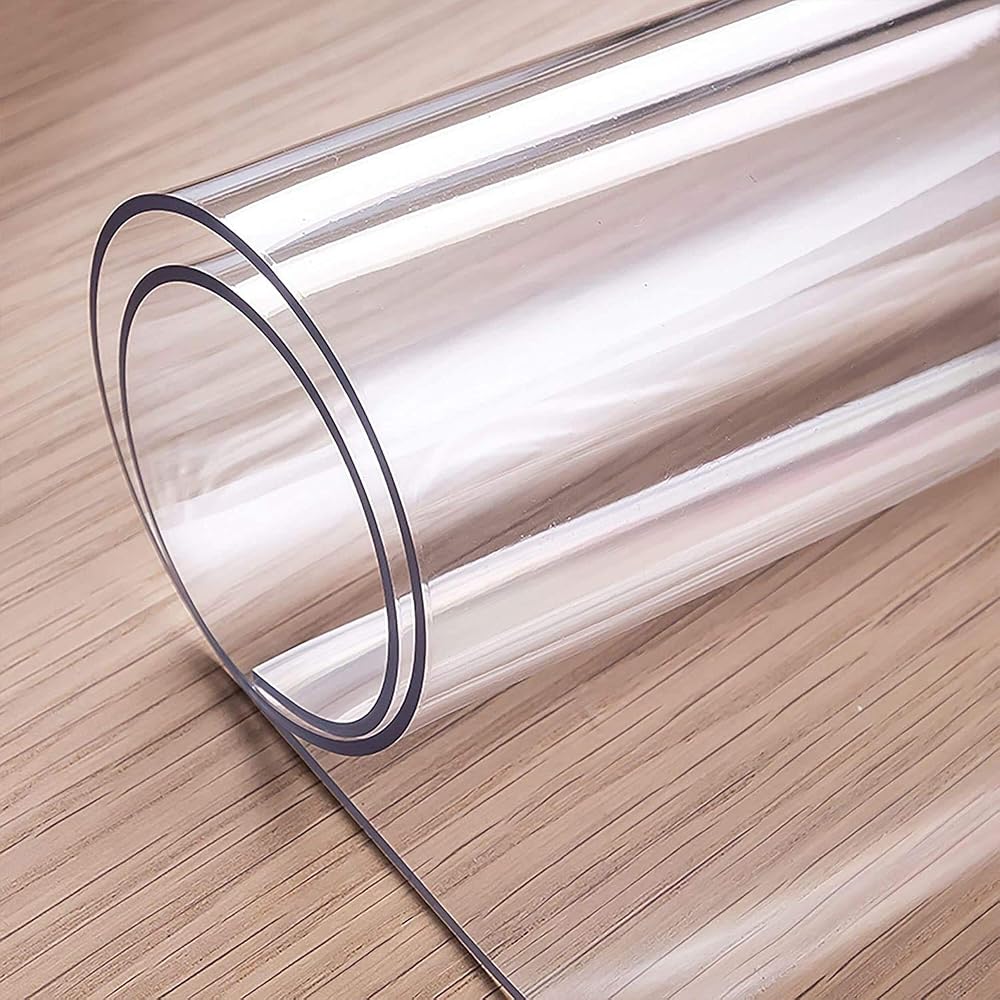 Aysan | 2.4mm | Şeffaf PVC Masa ve Masa Örtüsü Koruyucu | Masa Pedi | Koruyucu Mika | Asetat Masa Örtüsü | (En: 100cm, Boy: 200cm)