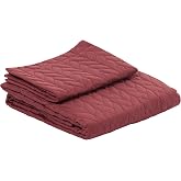 Crown Glory Self Patterned 100% Polyester Bedspread Set, Burgundy, Single