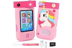 ARNSSIEN Macchina Fotografica Bambini, 180° Obiettivo,Video 1080P con Custodia Silicone, fotocamera per bambini per 3 4 5 6 7 8 anni, ragazze, ragazzi, regalo di Natale e compleanno per bambini, A200