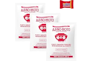 ‎TRINOVI.COM AJINOMOTO Monosodium Glutamat, (3 X 200 GR), Mononatriumglutamat (MSG), Hochwertiger Geschmacksverstärker für asiatische und internationale Küche, Mit Tony's Chocolonely Schokoladenriegel- Trinovi