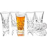JAIEF Set of 6 Tequila Glasses Heavy Base Shot Glass , Cordial Glasses 2 oz