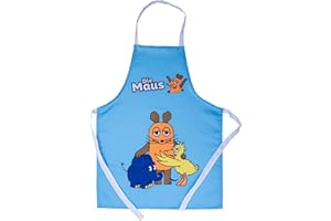 Dr. Oetker Backschürze „Maus, Elefant & Ente“ – Kochschürze für Kinder, farbenfrohes Design