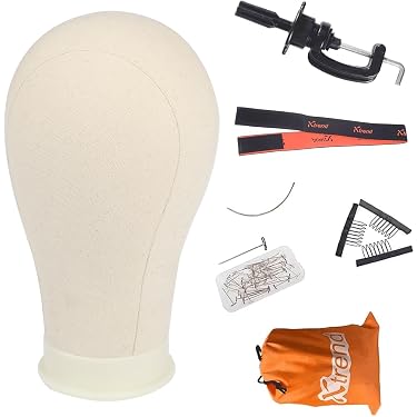 WIG ME UP Perückenständer Aus Plastik – Stabiler Halter Für Deine Perücken, 36 X 18 Cm, Weiß