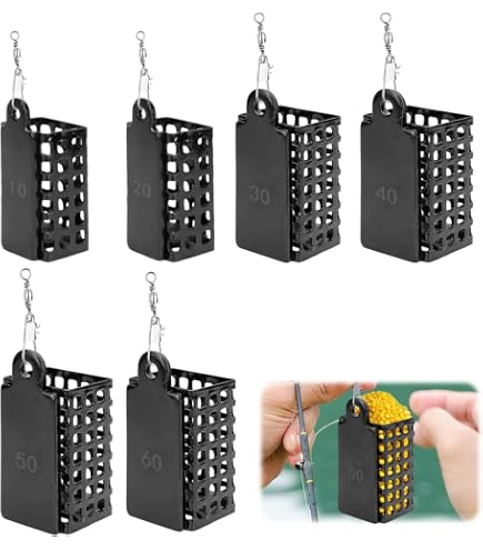 Paradox Fishing Lot de 10 mangeoires de pêche - 30 g - 80 g (2 x chacun) - Sans plomb - Pour la pêche