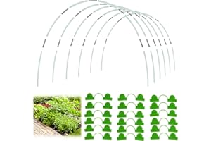 CHIHUTOWN 36pcs Garden Hoops for Raised Beds, Hoops for Garden Netting, Garden Netting with Hoops for Row Cover