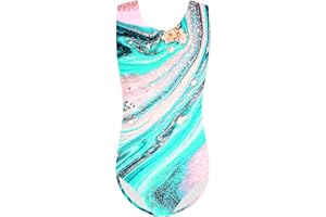 HUAANIUE Mädchen Kinder Gymnastikanzug Turnanzug Gymnastik Trikot Ärmelloses Tanzkostüm 3-14 Jahre