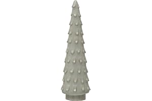 Creative Co-Op Steinzeugbaum, rund, 7,6 cm hoch, 26,7 cm, reaktive Glasur, Weiß (Jede einzelne Wird variieren) Figuren, Keramik, Steingut, Mehrfarbig